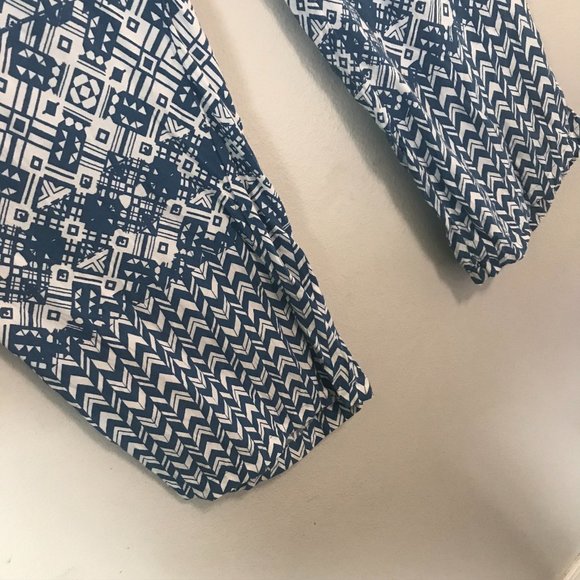 BEACHLUNCHLOUNGE Blue and White Boho Lounge Pants - Picture 2 of 4